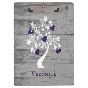 Porte-bloc Purple Tree of Hearts Porte - bloc personnalisé