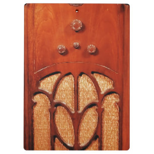 Porte-bloc Radio vintage en bois, belle, rétro, chic, élégant