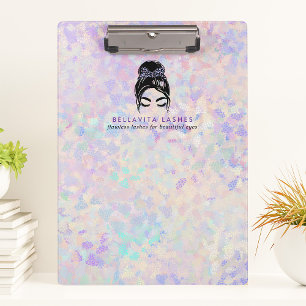 Porte-bloc Rafraîchissant Chignon Cils Holographiques Entrepr
