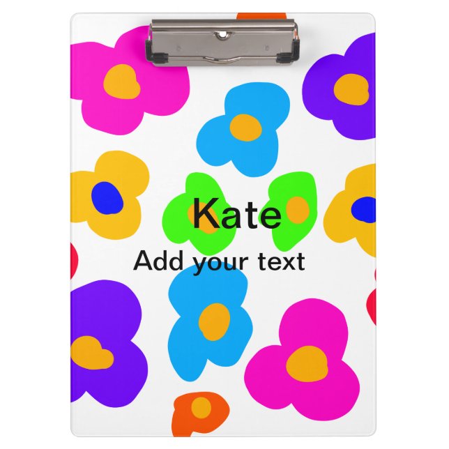 Porte-bloc Rainbow flower pride amour ajouter nom texte lqbtq (Devant)