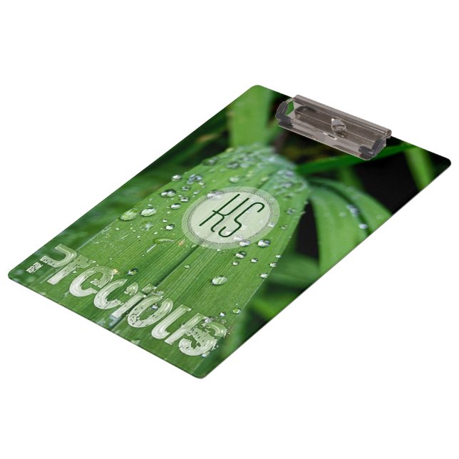 Porte-bloc Raindrops Green Grass Porte - bloc d'entreprise (Incliné)