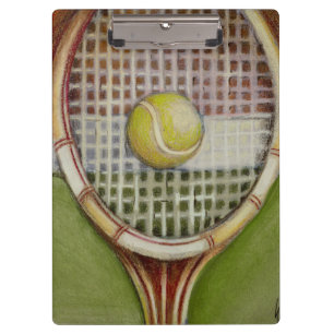 Porte-bloc Raquette de tennis avec la boule s'étendant sur l