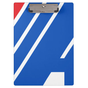 Porte-bloc Rayure géométrique bleue et rouge minimaliste