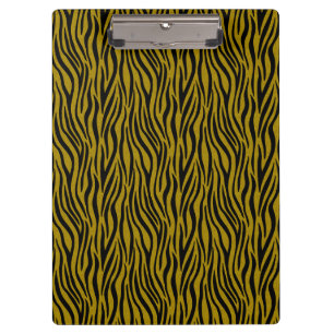 Porte-bloc Rayures de zèbre en safari noir et marron 