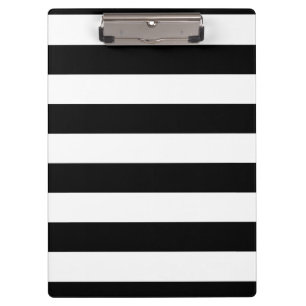 Porte-bloc Rayures noires et blanches de base