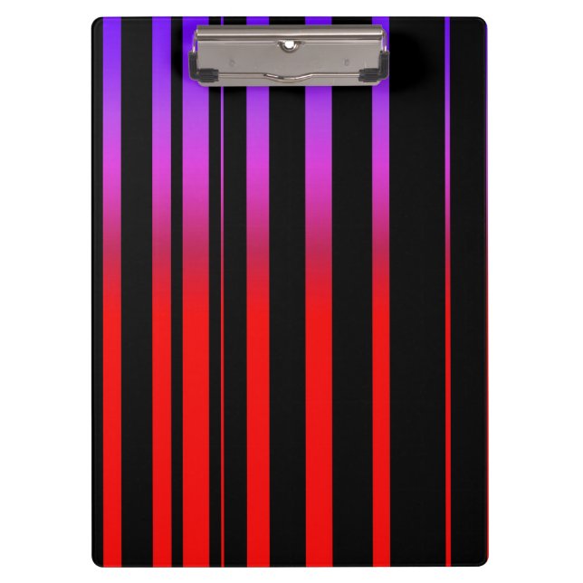 Porte-bloc Rayures pourpres et noires rouges lumineuses (Devant)