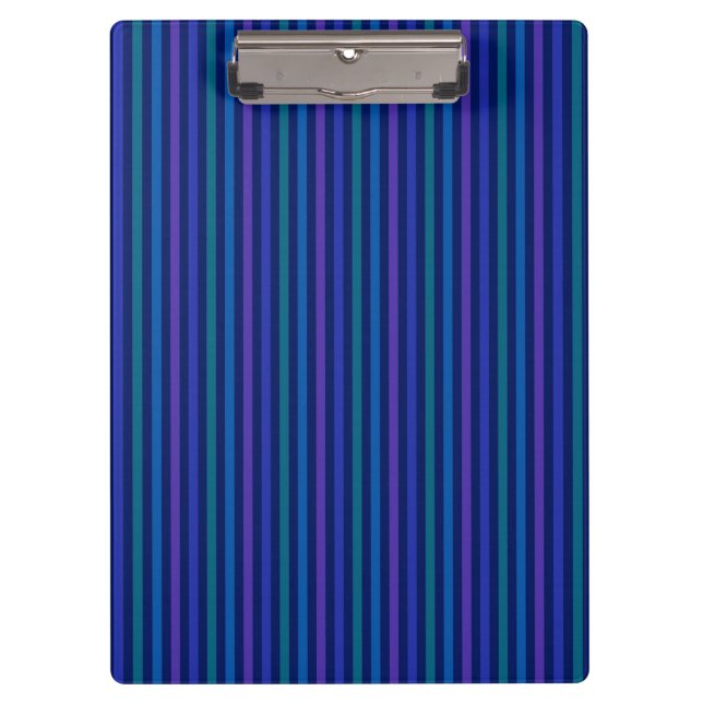 Porte-bloc Rayures verticales bleu vert violet (Devant)