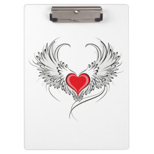 Porte-bloc Red Angel Coeur avec ailes