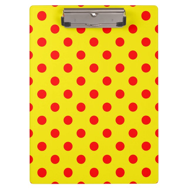 Porte-bloc Red On Yellow Polka Dots Pattern Design  (Devant)