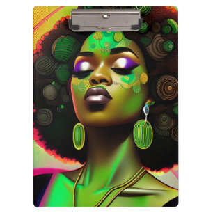 Porte-bloc Reine noire mélanine Sista femme afro-américaine