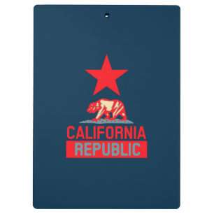 Porte-bloc République de Californie en rouge et bleu élégant