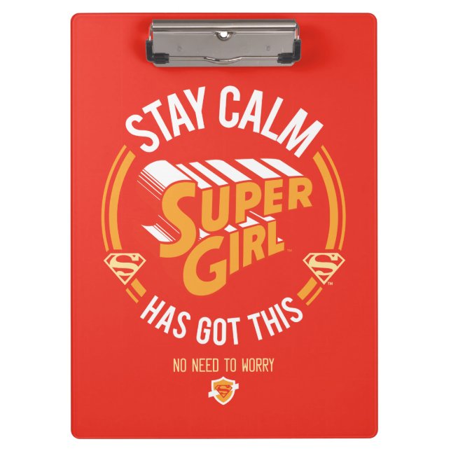 Porte-bloc Restez Calme Supergirl a eu ceci (Devant)