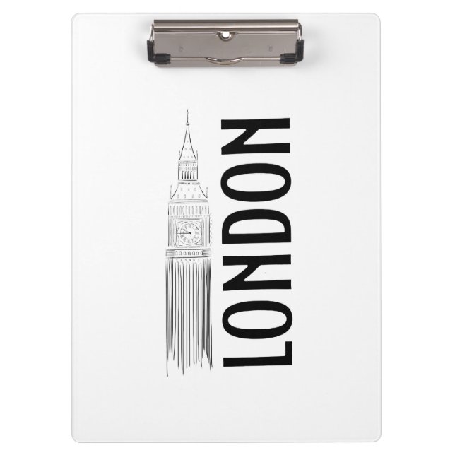 Porte-bloc Résumé moderne Black and White London City (Devant)