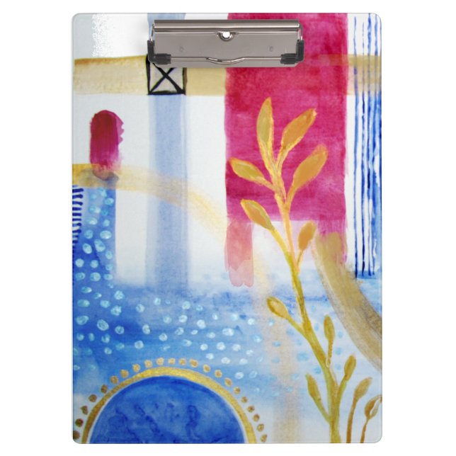 Porte-bloc Résumé moderne Noir et rouge (Devant)