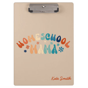 Porte-bloc Retro Homeschool Maman Maman Maman Personnalisée