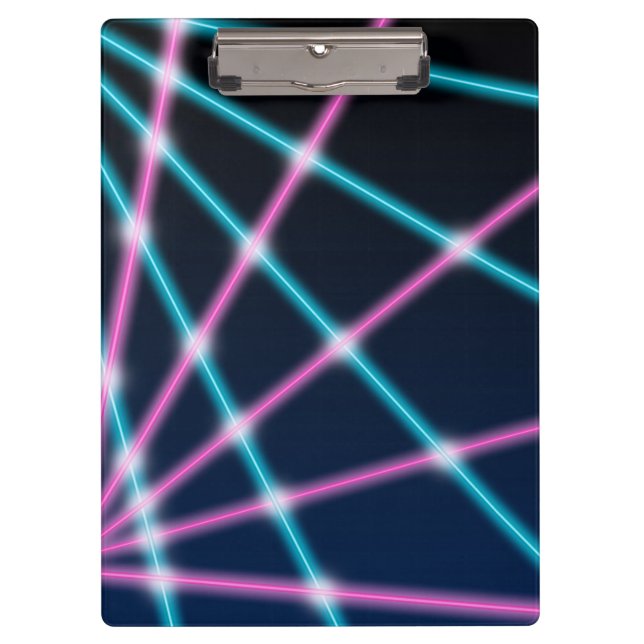 Porte-bloc Rétro néon de la lumière laser 80s d'arrière - (Devant)