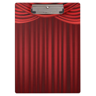 Porte-bloc Rideaux rouges en étape