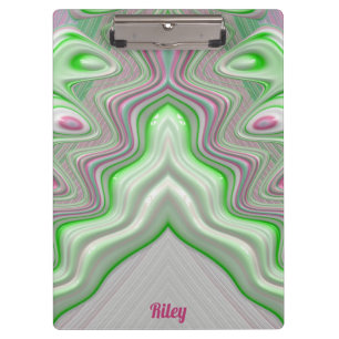 Porte-bloc RILEY ~ PASTEL 3D ! Rose, vert et blanc