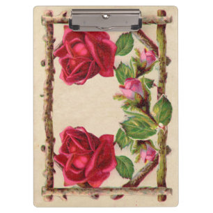 Porte-bloc Rose ancienne vintage rustique victorienne antique