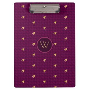 Porte-bloc Rose avec Porte - bloc Houndstooth Gold Accent