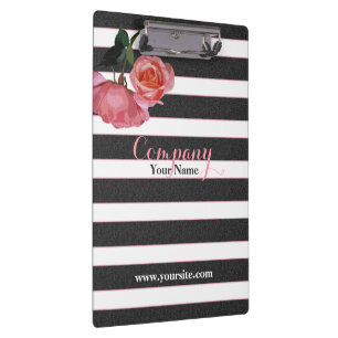 Porte-bloc Rose Floral noir & blanc - Porte - bloc