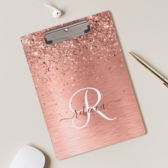 Porte-bloc Rose Gold brossé Parties scintillant métallique No (Créateur téléchargé)