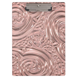 Porte-bloc Rose gold rose élégant aspect embossé art nouveau