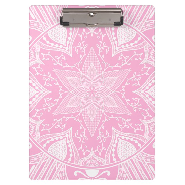 Porte-bloc Rose Mandala (Devant)