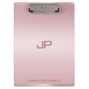 Porte-bloc Rose Monogramme Modèle Gold Personnalisé Classy
