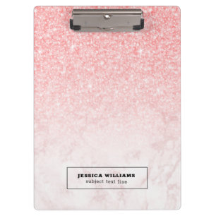 Porte-bloc Rose-or marbre et parties scintillant rose ombre