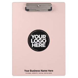 Porte-bloc Rose Pâle Votre logo d'entreprise, slogan, site We