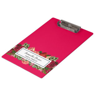 Porte-bloc Rose Rougeâtre Floral Vintage Teint Blush