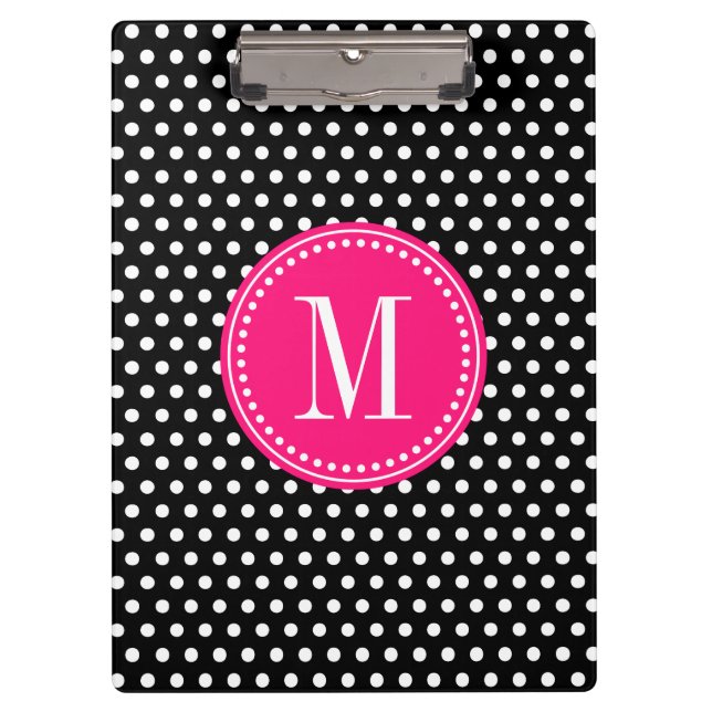 Porte-bloc Roses indien blanches noires chics de pois (Devant)