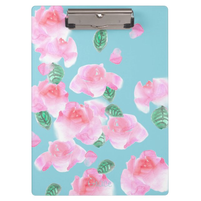 Porte-bloc Roses roses roses gaies (Devant)