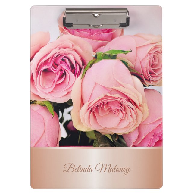 Porte-bloc Roses roses roses Rose or (Devant)