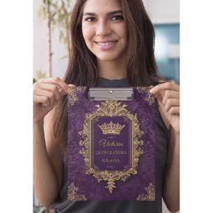 Porte-bloc Royal Amethyst Quinceañera, coutume