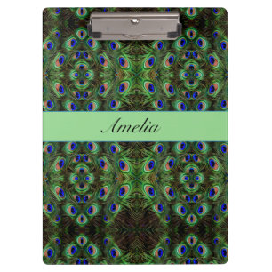 Porte-bloc Royal Plumage - Luxe Peacock Motif en plumes