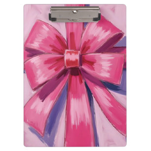 Porte-bloc Ruban à noeud rose joli aquarelle
