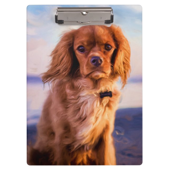 Porte-bloc Ruby Cavalier Le Roi Charles Spaniel Chien Chien (Devant)