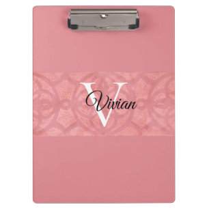 Porte-bloc Ruddy Pink Batik Nom Monogrammé