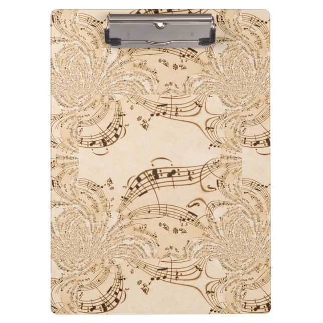 Porte-bloc Rustic Antique Musical Notes (Devant)