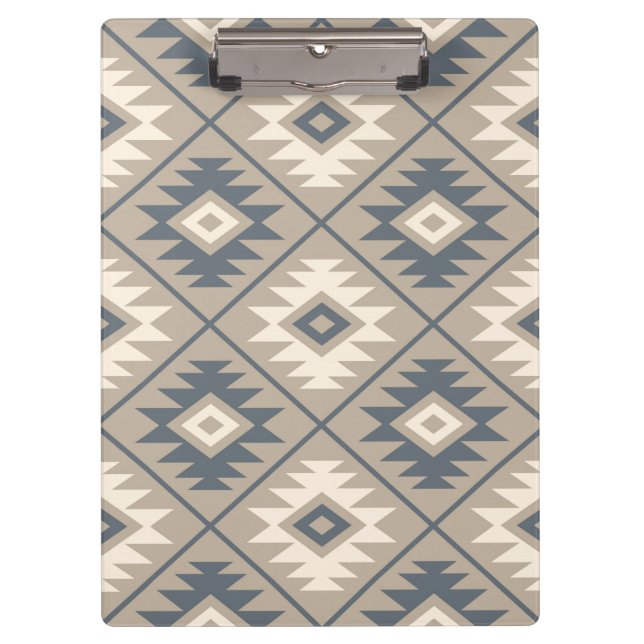 Porte-bloc Sable crème bleu de motif stylisé par symbole (Devant)