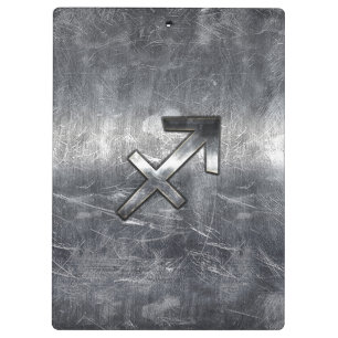 Porte-bloc Sagittarius Zodiac Connexion Silver Steel look