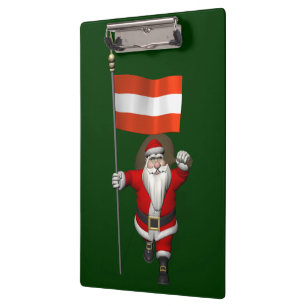 Porte-bloc Santa Claus Avec L'Ensigne D'Österreich