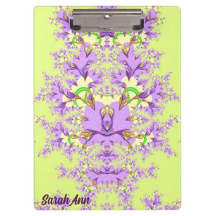 Porte-bloc SARAH ANN ~ Floral mauve, jaune et vert