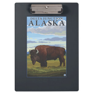 Porte-bloc Scène de bison - jonction de delta, Alaska
