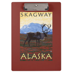 Porte-bloc Scène de caribou - Skagway, Alaska