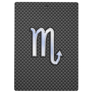 Porte-bloc Scorpio Zodiac Sign on Carbon Fibre Print