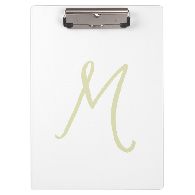 Porte-bloc Script de calligraphie Monogramme initial moderne (Devant)