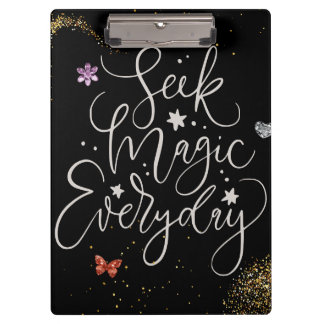 Porte-bloc Seek Magic Every Day- Glam Glitter Clipboard